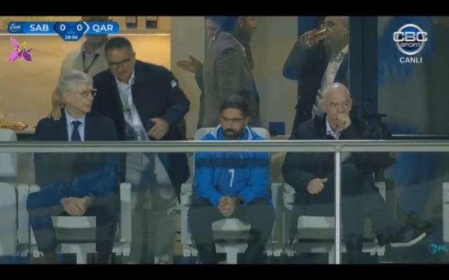 Venger, Rövşən Nəcəf və İnfantino "Sabah" - "Qarabağ" oyununu stadiondan izləyir - VİDEO